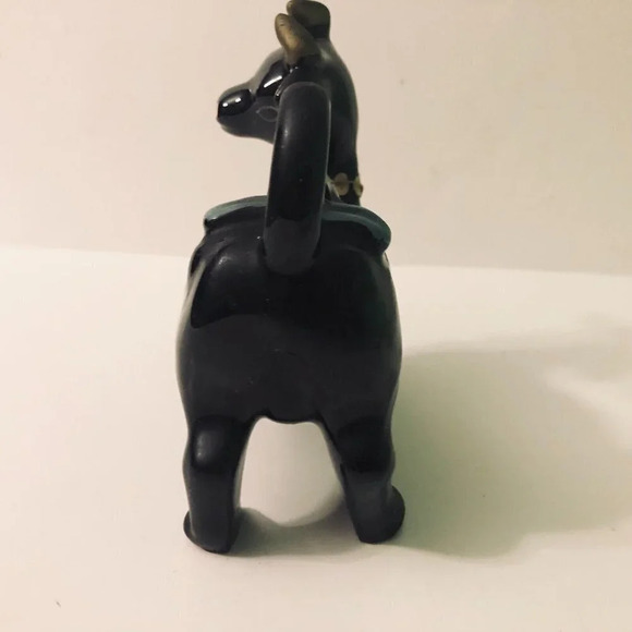 Vtg Redware Cow Sugar Bowl with Lid 5.5 Inch  Long Figurine - Picture 5 of 16